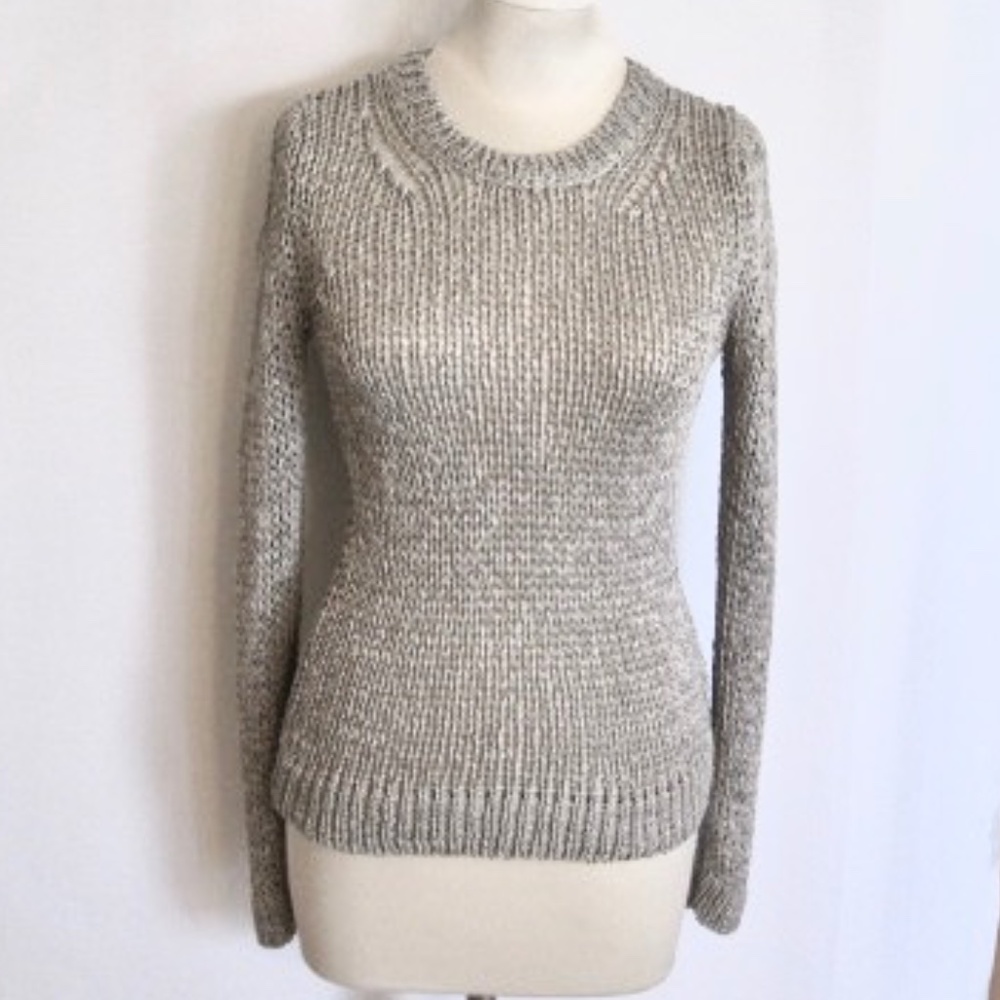 Theory Shirley Space Chunky Open Knit Sweater